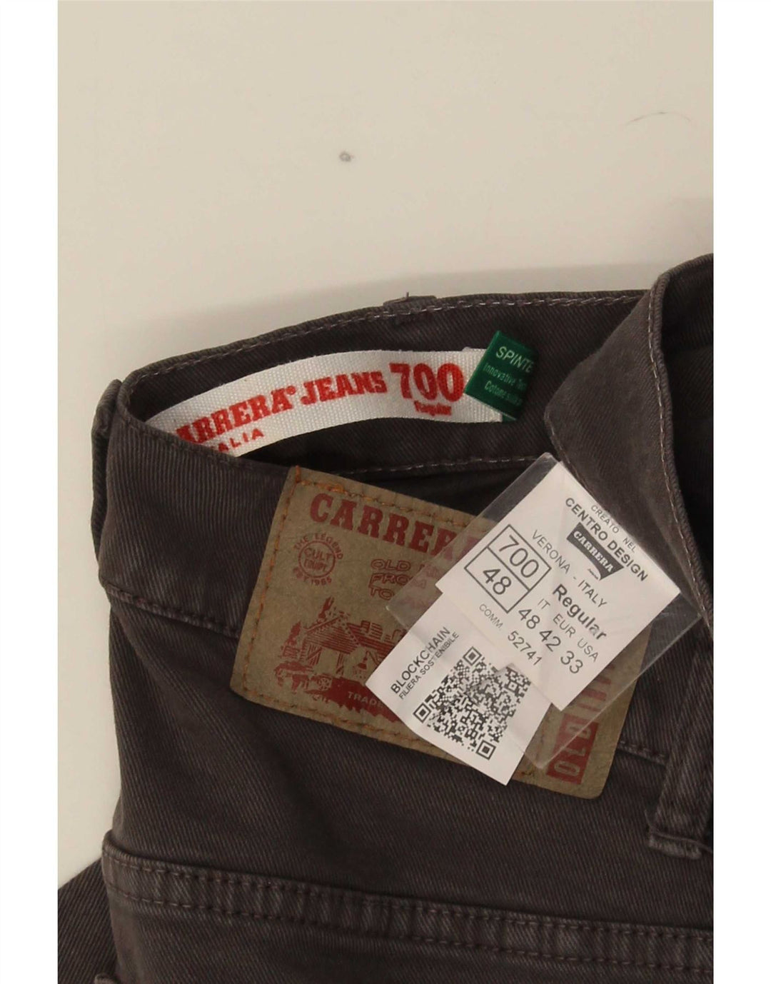 Carrera Mens 700 Regular Fit Straight Jeans W33 L34 Cinza Algodão