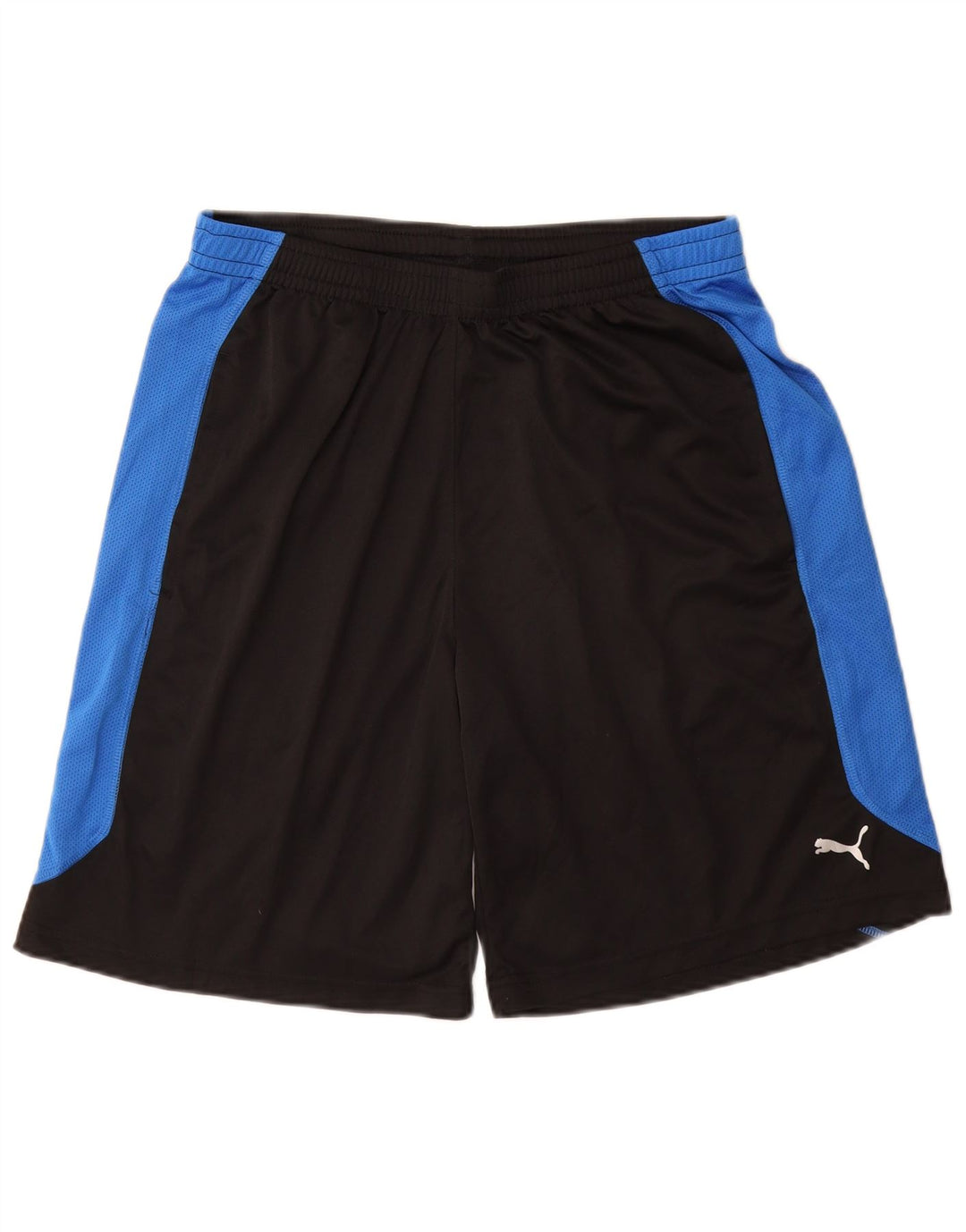 Shorts esportivos masculinos PUMA médio preto colorblock poliéster