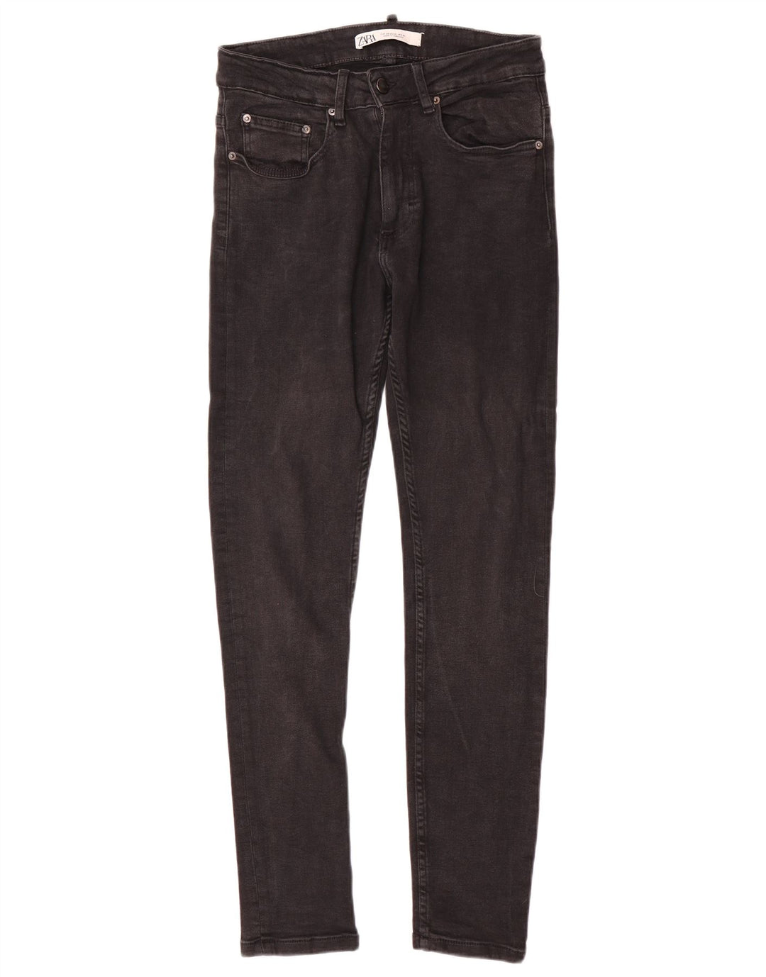 Zara Jeans Skinny Feminino EU 40 Médio W31 L30 Algodão Cinza