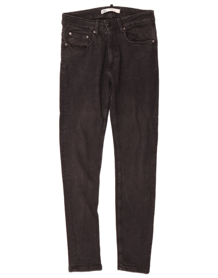 Zara Jeans Skinny Feminino EU 40 Médio W31 L30 Algodão Cinza