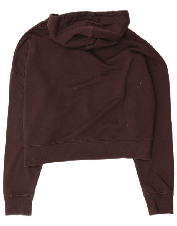 Puma Womens Crop Graphic Oversized Hoodie Jumper Reino Unido 18 XL Algodão Preto