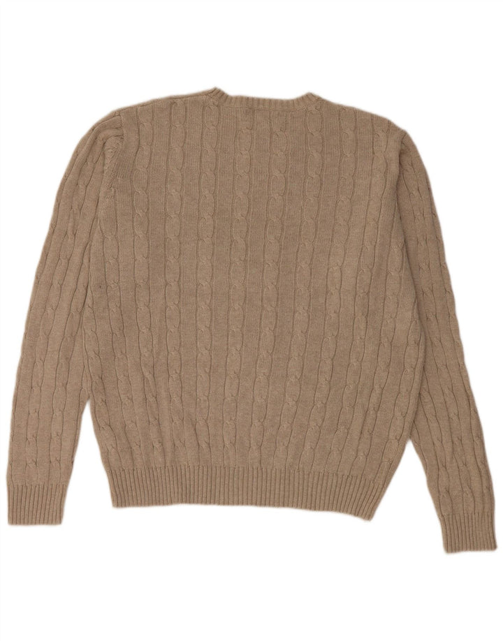 Suéter masculino Marks & Spencer Blue Harbor com gola redonda grande cinza