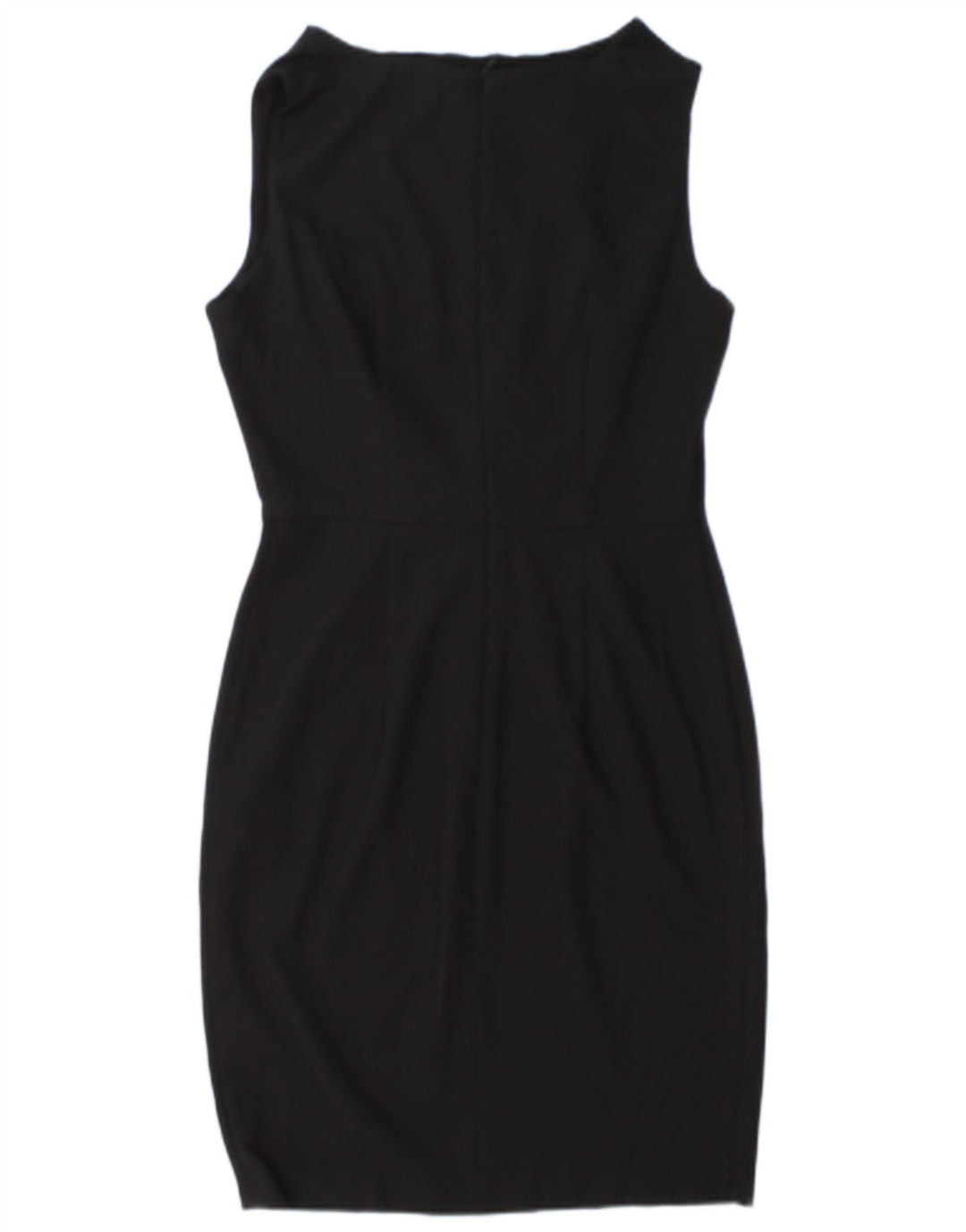 Vestido feminino Zara com bainha sem mangas UK 14 poliéster preto médio