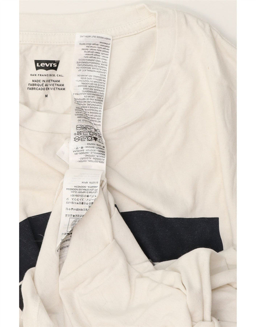 Camiseta gráfica masculina Levi's Top médio algodão branco