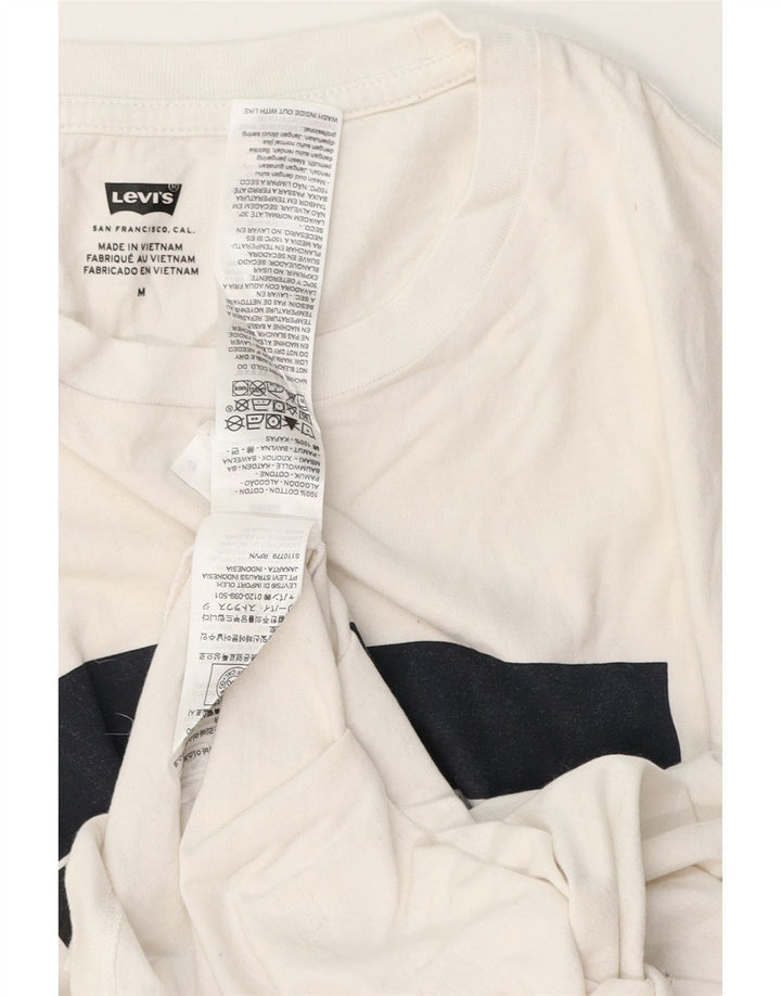 Camiseta gráfica masculina Levi's Top médio algodão branco