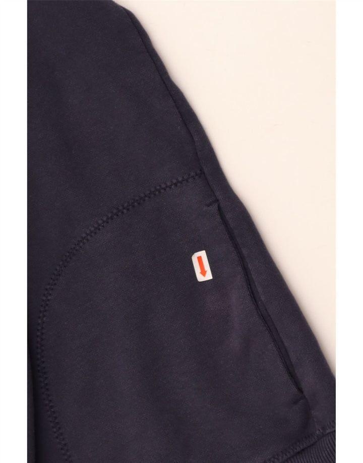 Suéter masculino com capuz e zíper FAT FACE grande poliéster azul marinho