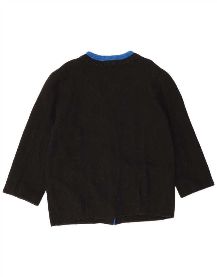 Suéter cardigã feminino manga 3/4 Easy EU 44 XL lã preta