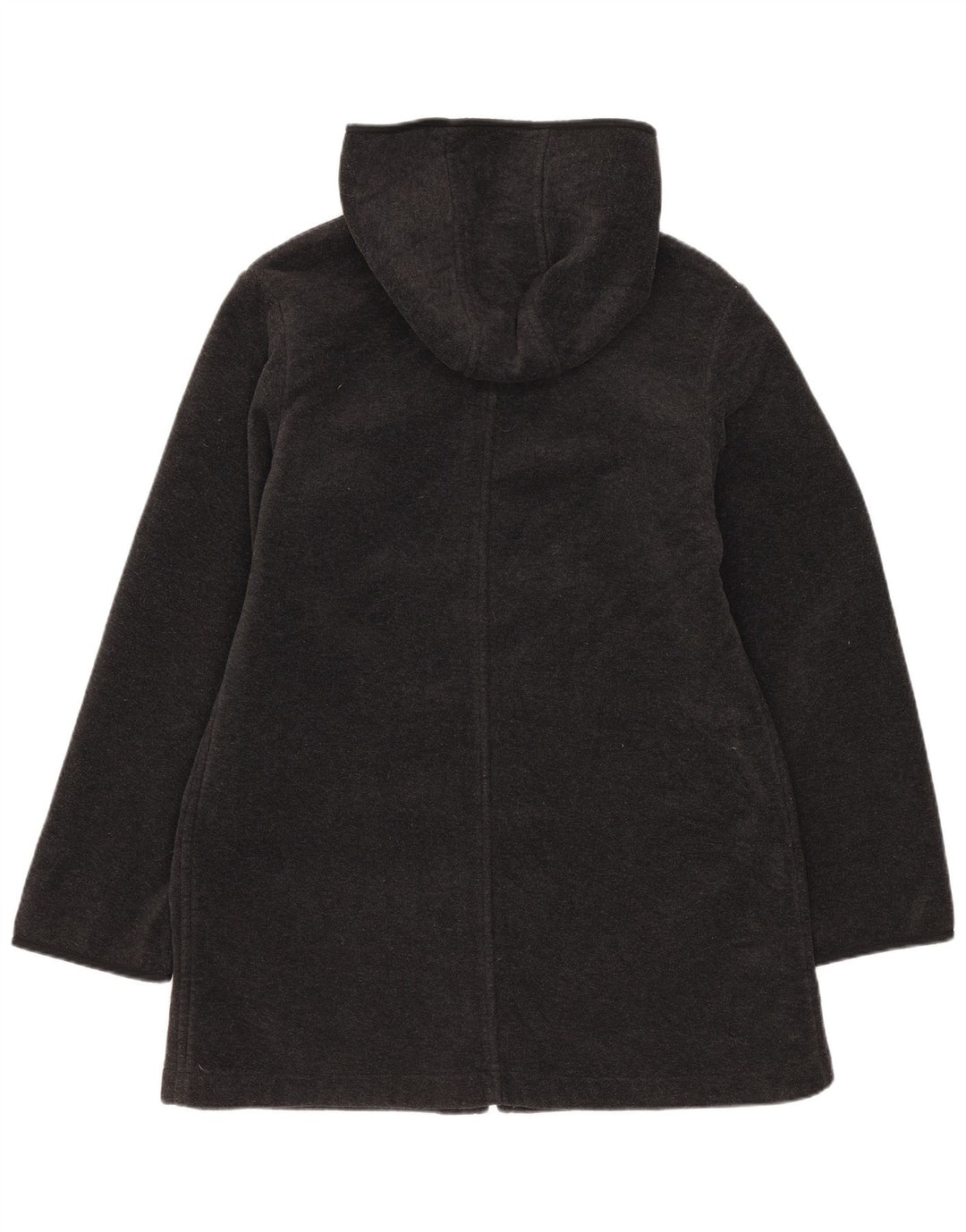 Jaqueta de lã com capuz feminina Benetton UK 12 cinza médio