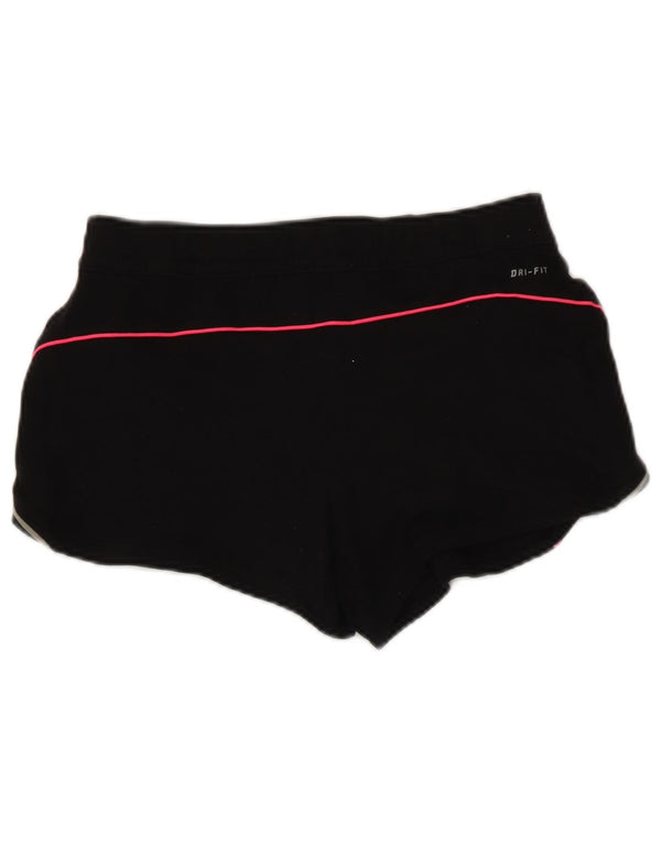 Nike Womens Dri Fit Graphic Sport Shorts Reino Unido 14 Médio Algodão Preto