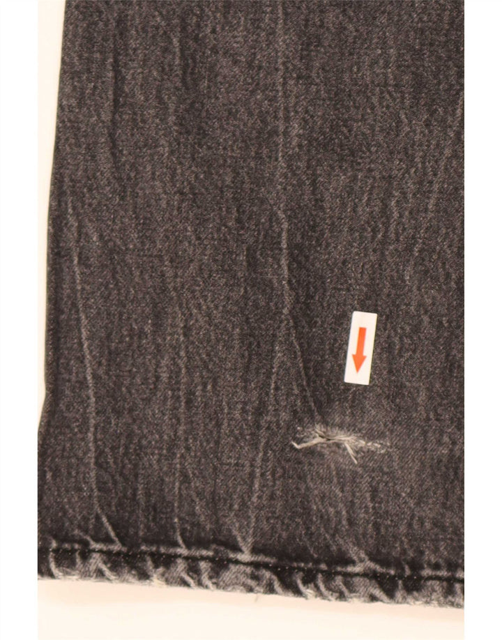 Calça jeans reta feminina Zara EU 42 grande W32 L35 algodão cinza
