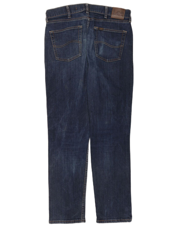 Lee Mens Slim Jeans W34 L32 Azul Algodão