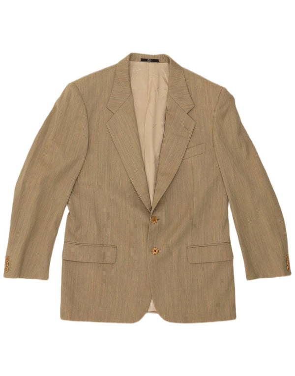 Terno masculino Valentino com 2 botões e 2 peças Reino Unido 42 XL W38 L28 bege