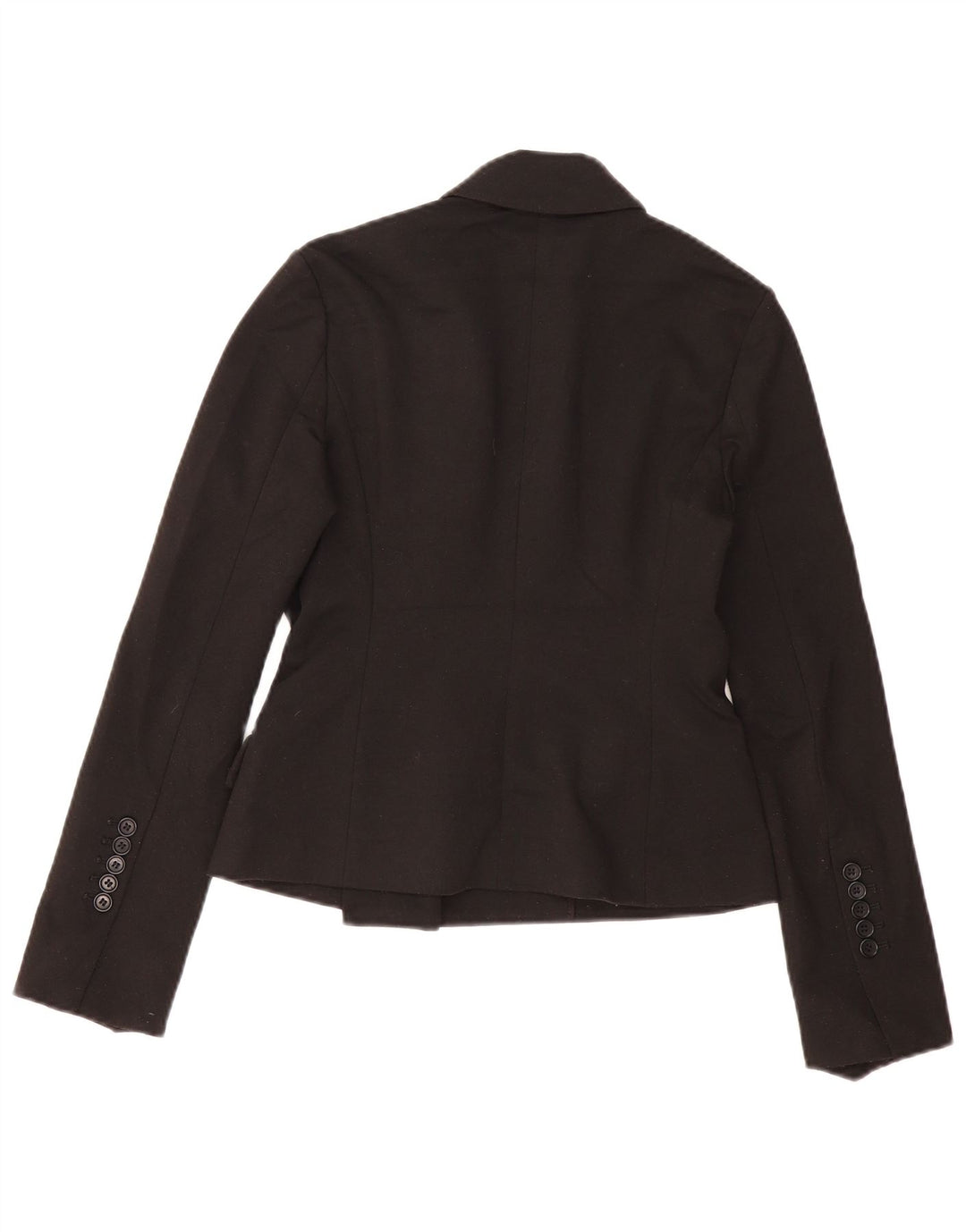 Jaqueta blazer feminina BCBGMAXAZRIA com peito duplo UK 6 XS preto poliéster