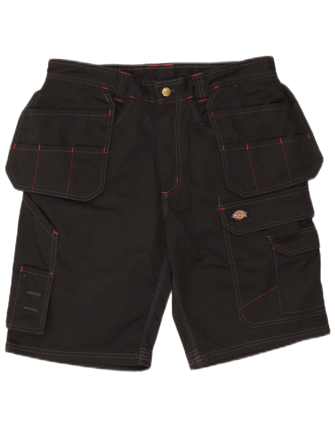 Shorts cargo masculino Dickies W32 poliéster preto médio