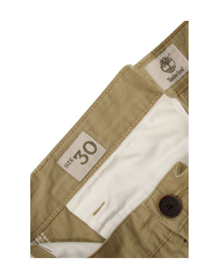 TIMBERLAND Mens Chino Shorts W30 Algodão Bege Médio