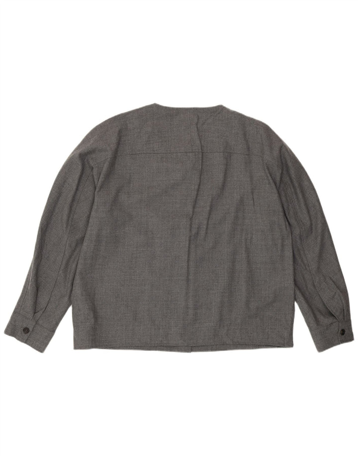 Jaqueta blazer feminina Cos com 5 botões UE 42 grande lã cinza