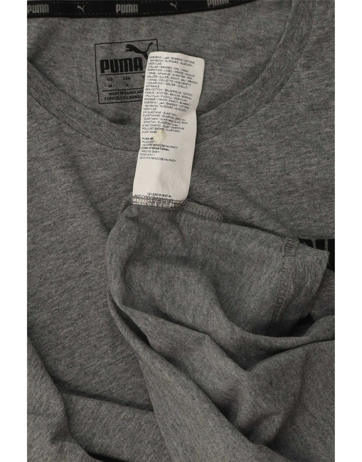 Camiseta masculina Puma Top cinza médio algodão