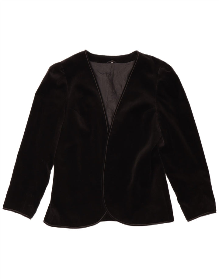 Jaqueta blazer feminina aberta de veludo Your Sixth Sense EU 42 grande preta
