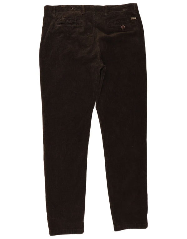 Calça masculina de veludo cotelê Barbour Regular Fit W38 L34 algodão cáqui