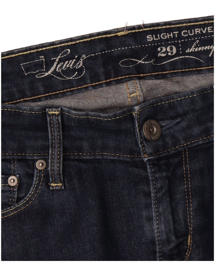 Calça jeans skinny feminina Levi's Slight Curve W29 L33 azul marinho