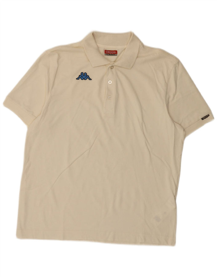 Camisa polo masculina Kappa grande algodão branco
