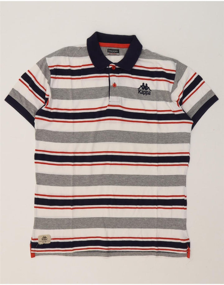Camisa polo masculina Kappa XL listrada multicolorida