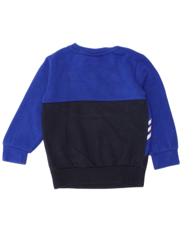 ADIDAS Baby Boys Graphic Sweatshirt Jumper 18-24 Meses Azul Colorblock