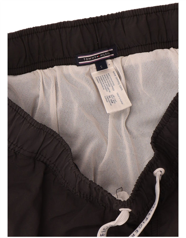 Shorts de natação masculino Tommy Hilfiger pequeno cinza colorblock poliamida