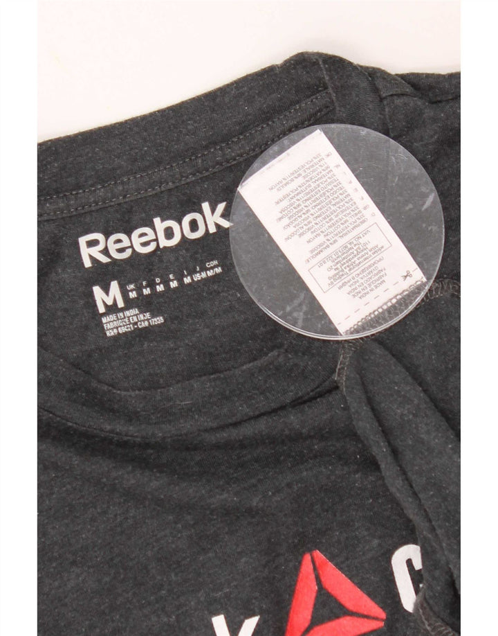 Camiseta masculina Reebok Graphic Top cinza médio algodão