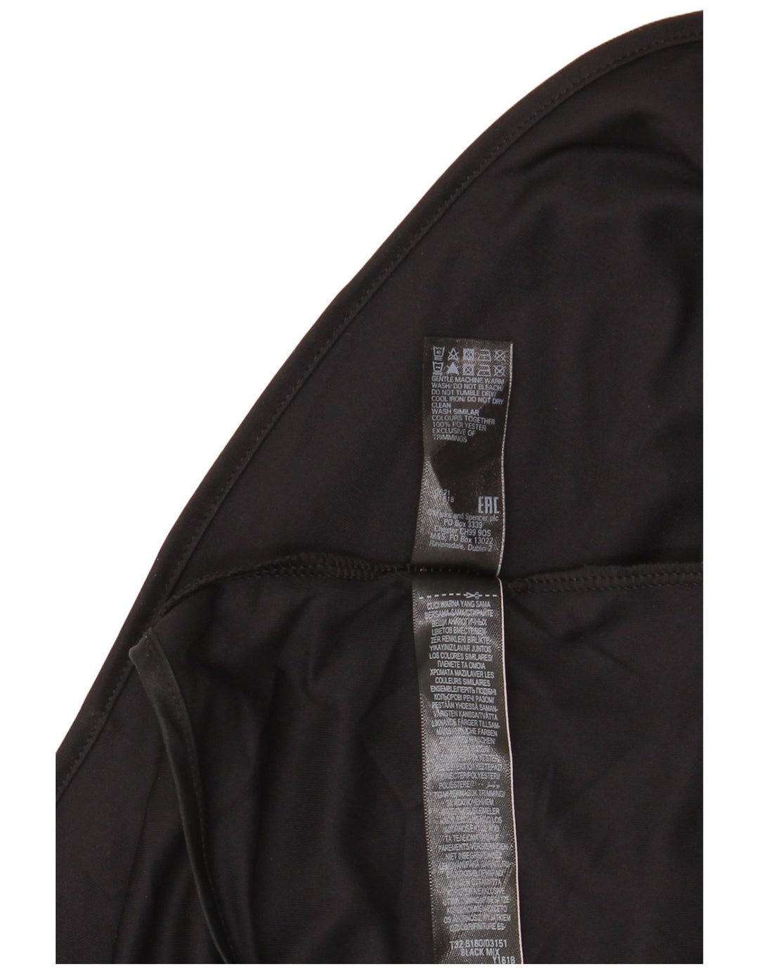 Vestido feminino Marks & Spencer UK 18 XL preto poliéster
