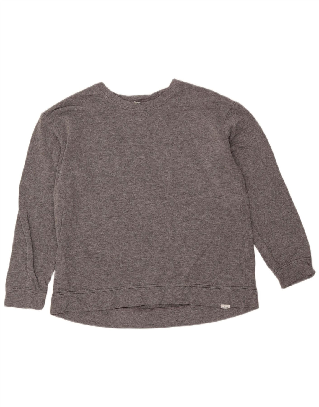 Orvis moletom feminino jumper UK 14 cinza médio modal