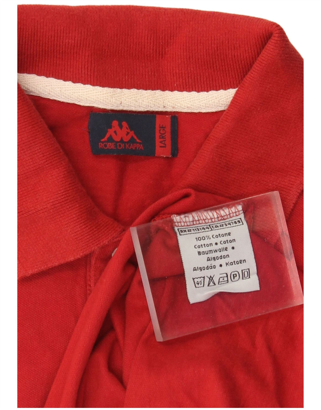 Camisa polo masculina Kappa grande algodão vermelho