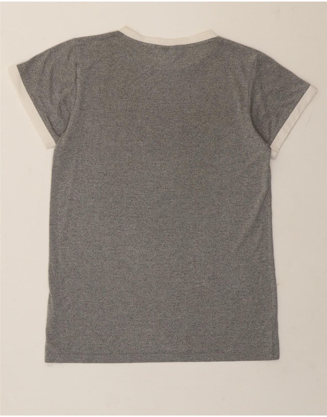 Camiseta feminina Ellesse com estampa gráfica UK 10 poliéster manchado cinza pequeno