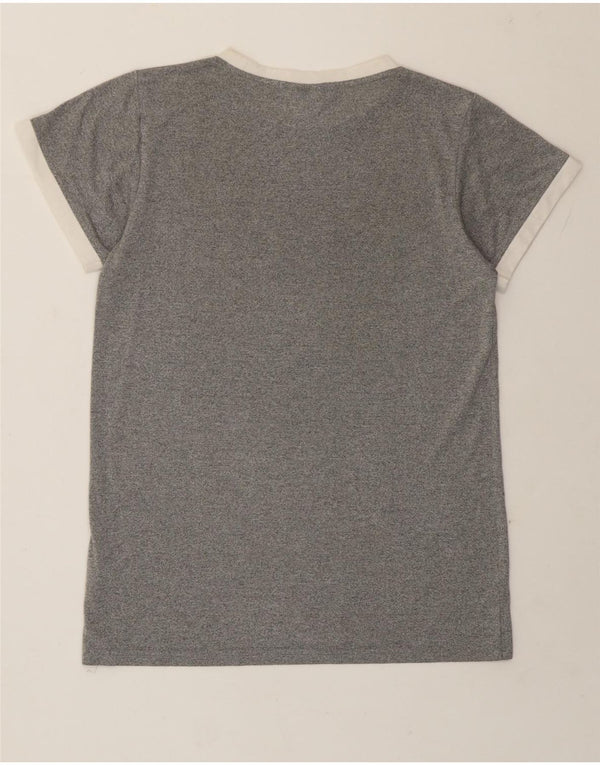 Camiseta feminina Ellesse com estampa gráfica UK 10 poliéster manchado cinza pequeno