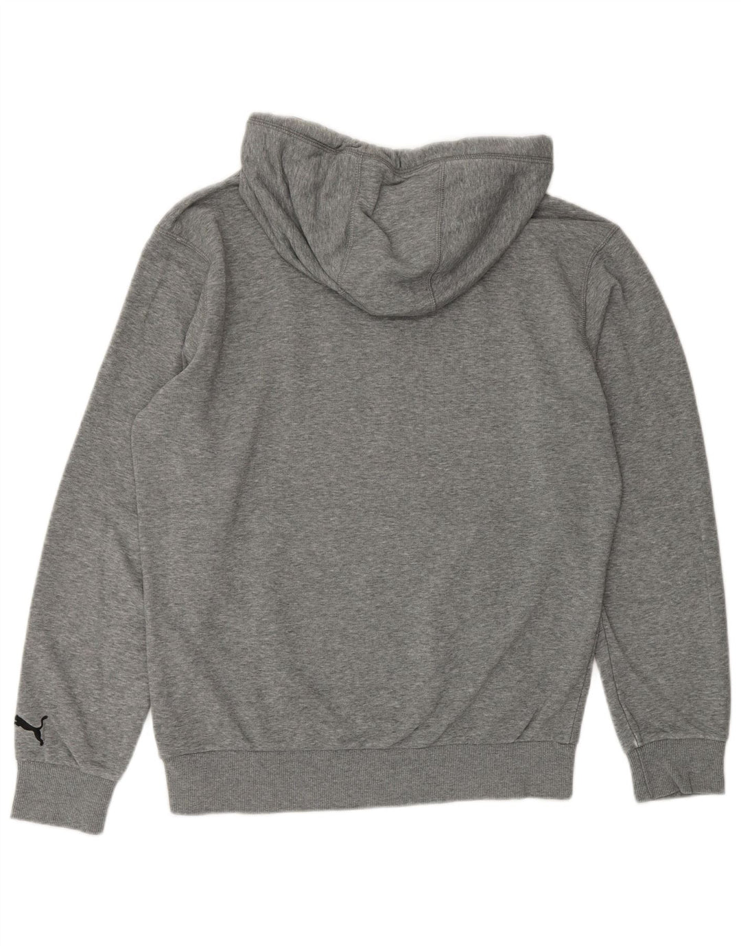 PUMA masculino gráfico moletom com capuz pequeno poliéster manchado cinza