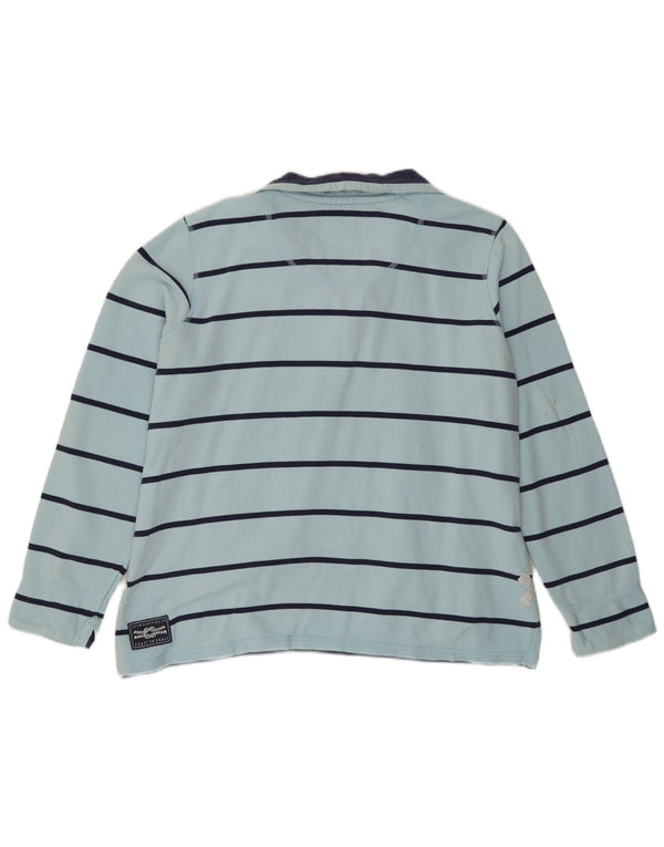 Crew Clothing moletom feminino com zíper e gola alta UK 14 listrado azul grande