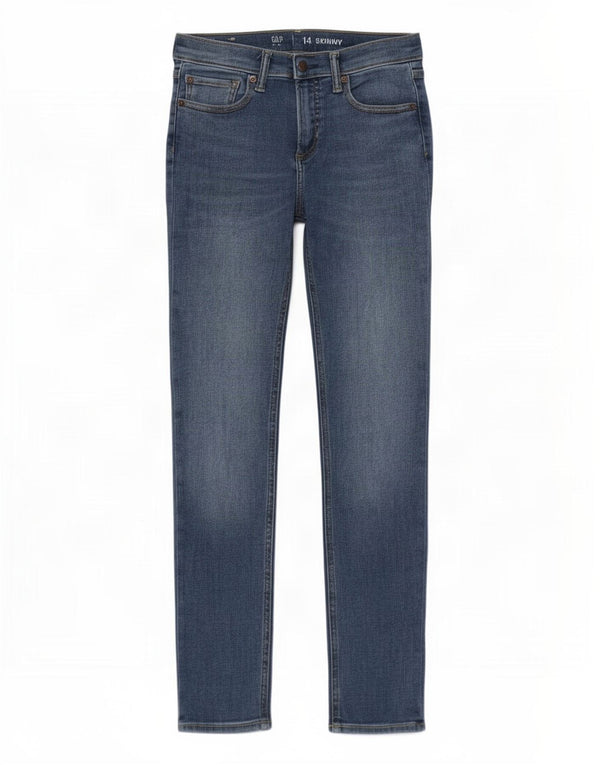 Gap Girls Jeans Skinny 13-14 Anos W28 L28 Azul Algodão
