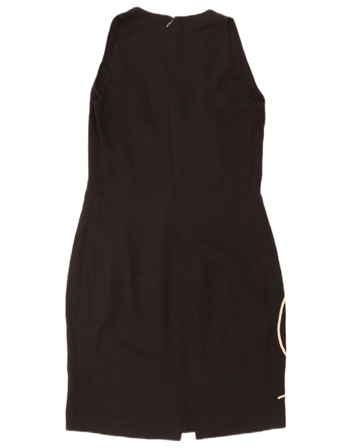 Vestido bainha feminino Byblos sem mangas IT 42 médio preto geométrico