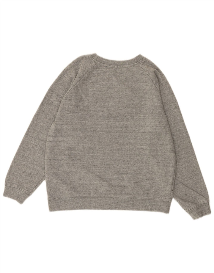 LEVI'S moletom feminino oversized jumper UK 10 pequeno algodão cinza
