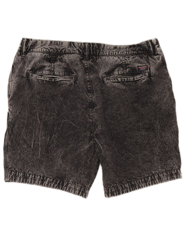Shorts jeans masculino Superdry W34 grande algodão cinza