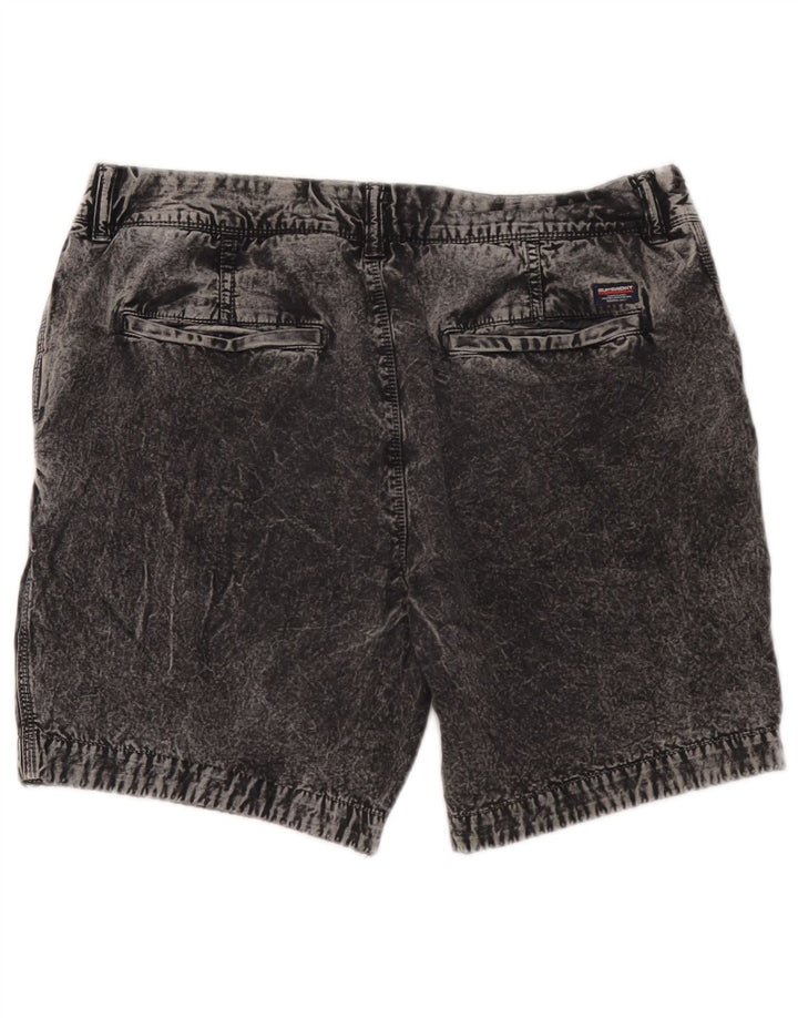 Shorts jeans masculino Superdry W34 grande algodão cinza