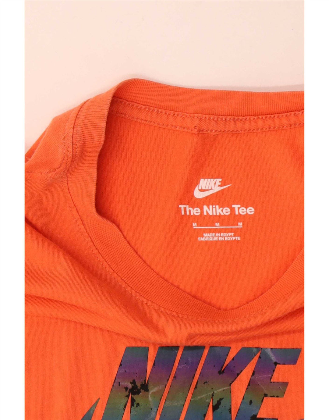 Camiseta Nike masculina gráfica Top médio algodão laranja