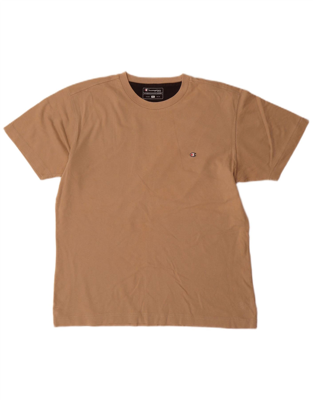Camiseta masculina CHAMPION Top de algodão bege médio