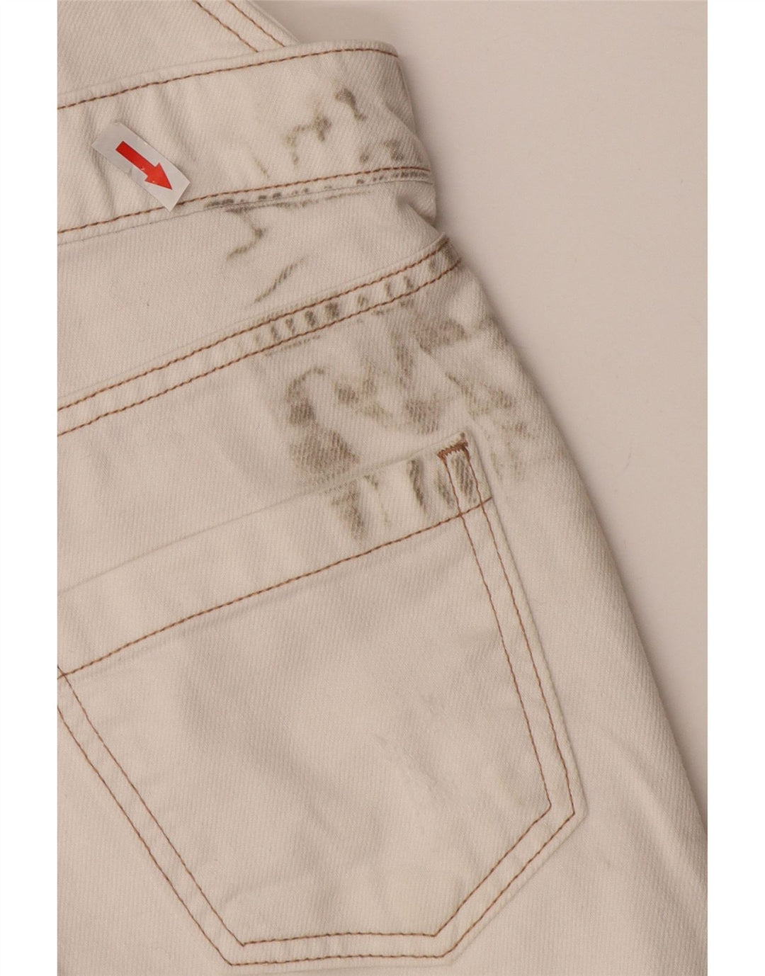 Shorts de macacão feminino White Stuff UK 8 pequeno W30 algodão branco