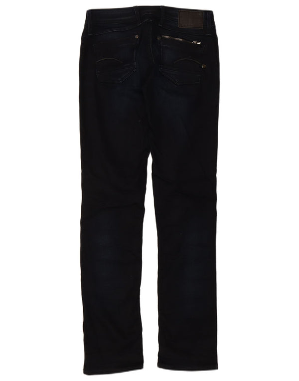 Jeans retos femininos G-Star W30 L32 algodão azul marinho