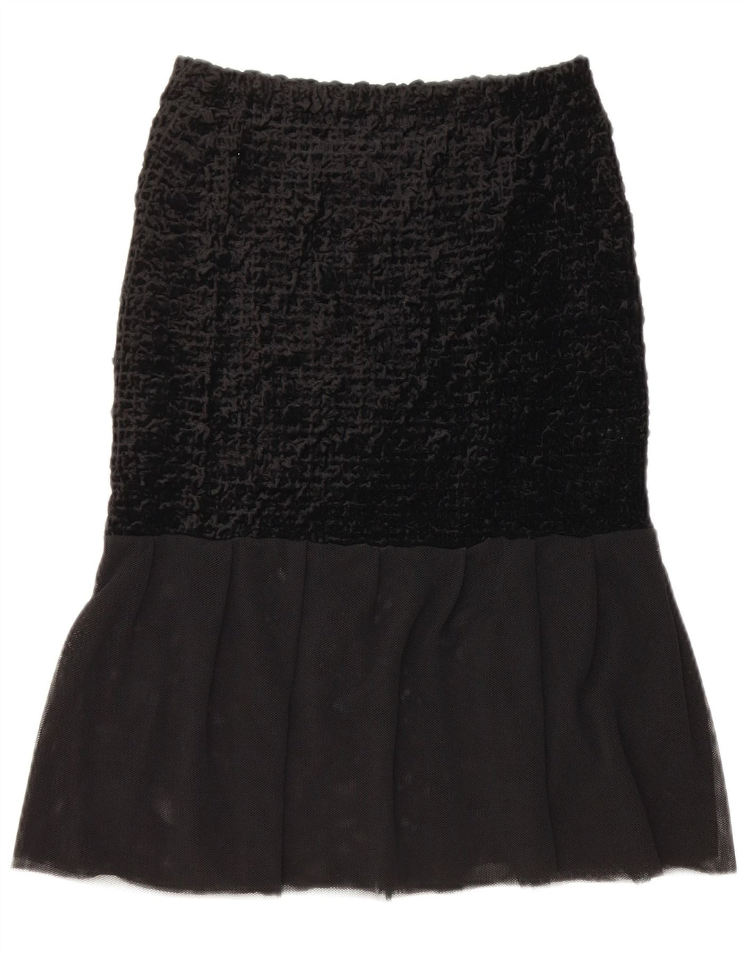Saia tulipa feminina vintage W28 média preta