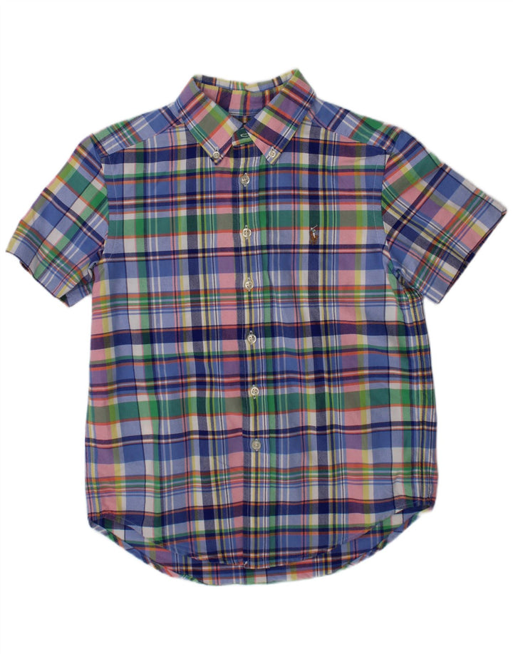 Camisa POLO RALPH LAUREN Menino 7-8 Anos Pequena Xadrez Multicolorida