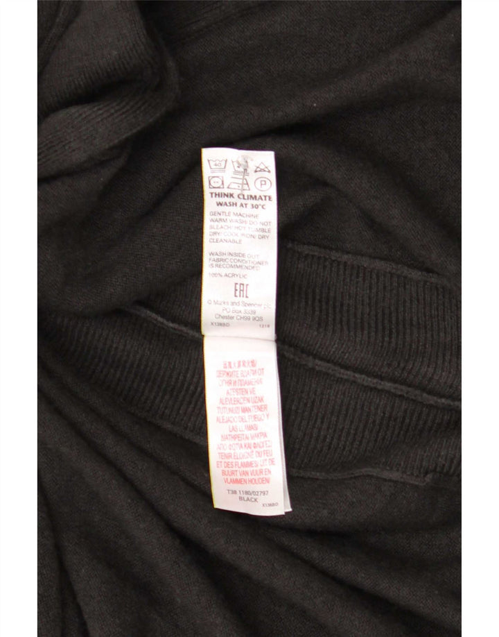 Suéter cardigã feminino Longline Marks & Spencer Reino Unido 14 médio preto