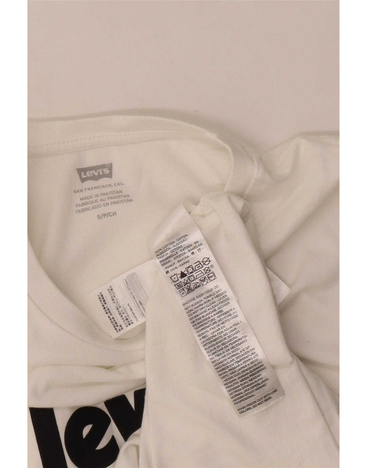 Camiseta gráfica masculina Levi's Top pequeno algodão branco