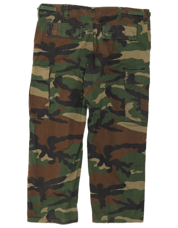 Calça cargo reta masculina Univers W38 L26 algodão camuflado verde